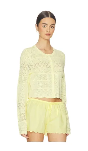 Brigette Cardigan in Lemon. - size L (also in M, XL, XS) - LoveShackFancy - Modalova