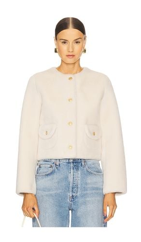 Popelka Faux Fur Jacket in Cream. - size M (also in XL) - LoveShackFancy - Modalova