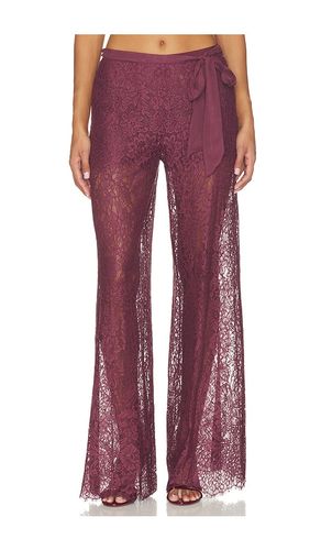 Riana Pant in Wine. - size 0 (also in 00, 10, 2, 4, 6, 8) - LoveShackFancy - Modalova