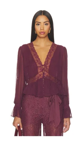 Thessira Top in Wine. - size L (also in M, S, XS) - LoveShackFancy - Modalova