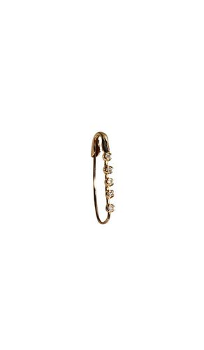 Mini Diamond Prong Safety Pin Single Earring in - Loren Stewart - Modalova