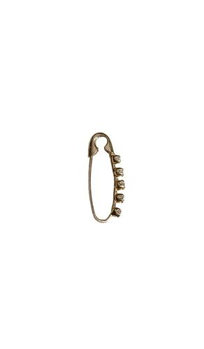 Mini Diamond Prong Safety Pin Single Earring in - Loren Stewart - Modalova