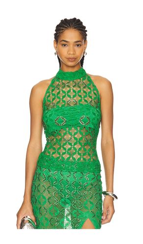 Mossy Meadow Halter Top in Green. - size L (also in S, XL, XS) - LA FUORI - Modalova