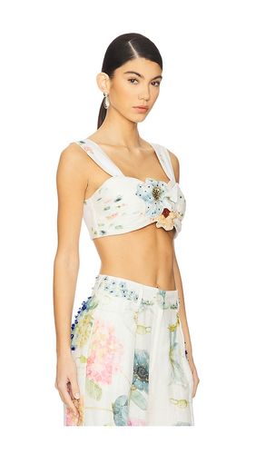 CROP-TOP MIT BLUMENMUSTER in . Größe L. Also in M, S - LA FUORI - Modalova