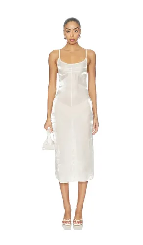 Electra Midi Dress in Cream. - size L (also in M, S, XL, XS, XXL) - LIONESS - Modalova
