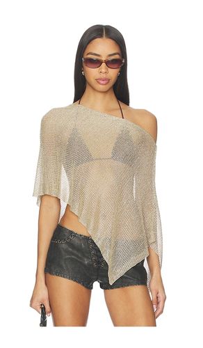 Luminous Poncho in Metallic Gold. - size M (also in XL) - LIONESS - Modalova