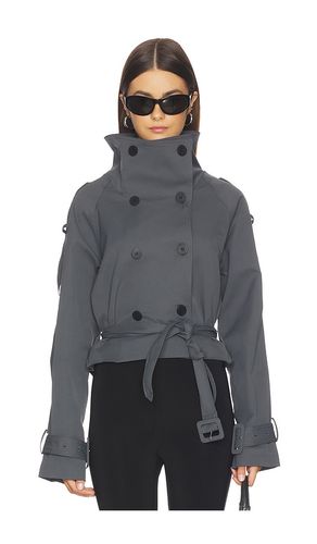 Blanc Cropped Trench in Grey. - size L (also in M, XL) - LIONESS - Modalova