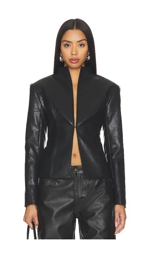 Cosmopolitan Faux Leather Jacket in Black. - size L (also in M, S, XS, XXS) - LIONESS - Modalova