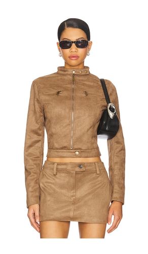 Bella Moto Jacket in Brown. - size L (also in M, S, XL, XS, XXL, XXS) - LIONESS - Modalova