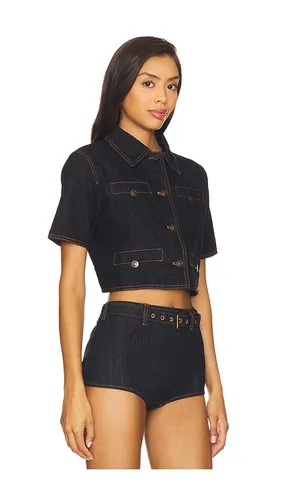 Halston Denim Top in Blue. - size M (also in XL, XS, XXL) - LIONESS - Modalova
