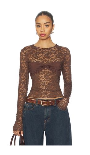 Midnight Lace Long Sleeve Top in . Size M. Also in S, XS - LIONESS - Modalova