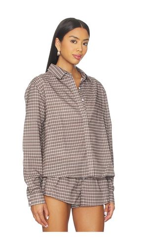 X REVOLVE Nirvana Shirt in Chocolate. - size M (also in S, XL, XS, XXL, XXS) - LIONESS - Modalova