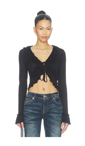 Venice Long Sleeve Tee in Black. - size L (also in M, S, XL, XS, XXL) - LIONESS - Modalova
