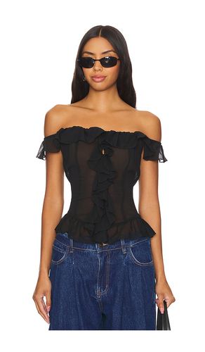 Timeless Ruffle Top in Black. - size L (also in M, S, XL, XS, XXS) - LIONESS - Modalova