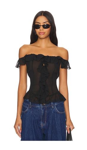 Timeless Ruffle Top in Black. - size L (also in M, XXS) - LIONESS - Modalova