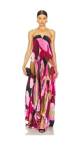 X REVOLVE Black Tie Gown in Capri Print Pink in Pink. - size 10/M (also in 6/XS, 8/S) - L'IDEE - Modalova