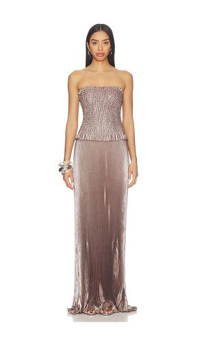 Maya Gown in Metallic Bronze. - size 10/M (also in 12/L, 8/S) - L'IDEE - Modalova