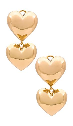 Pendientes double bubble heart en color oro metálico talla all en - Metallic Gold. Talla all - Lili Claspe - Modalova