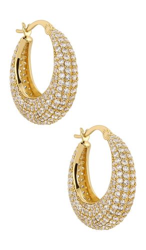Small pave becca hoops in color metallic size all - Lili Claspe - Modalova
