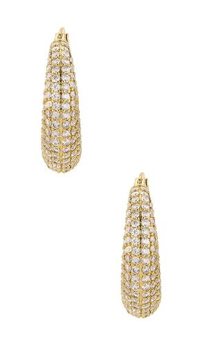Small pave becca hoops in color metallic size all - Lili Claspe - Modalova