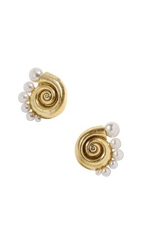 Pendientes de perla mini la mer en color oro metálico talla all en - Metallic Gold. Talla all - Lili Claspe - Modalova