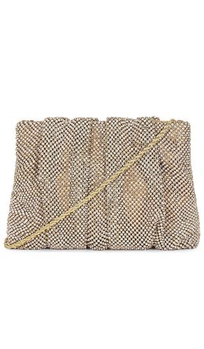Crystal gathered flat clutch in color metallic silver size all - Loeffler Randall - Modalova
