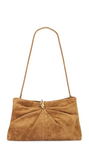 Split Suede With Gold Hardware Clutch in Brown - Loeffler Randall - Modalova