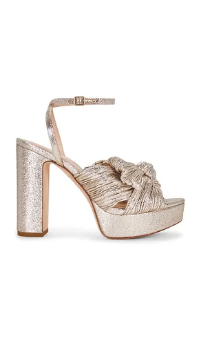 Natalia Platform Sandal in Metallic Silver. - size 10 (also in 6, 6.5, 7, 7.5, 8, 8.5, 9, 9.5) - Loeffler Randall - Modalova