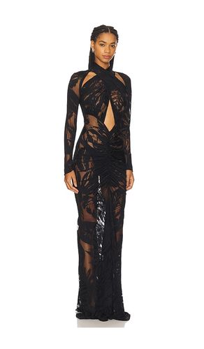 Burnout Jersey Halter Ruched Gown in . Size 0. Also in 4 - LaPointe - Modalova