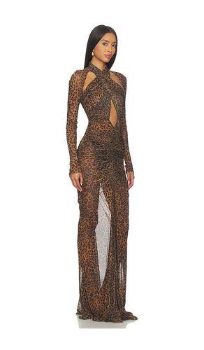 Printed Mesh Halter Ruched Gown in . Size XS. Also in S - LaPointe - Modalova