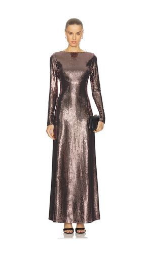 X REVOLVE Mirror Jersey Boatneck Gown in Bronze. - size 0 (also in 2) - LaPointe - Modalova