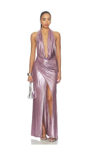 Deep Cowl Neck Shirred Gown in . Size M. Also in S - LaPointe - Modalova