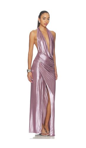 Deep Cowl Neck Shirred Gown in . Size L. Also in S - LaPointe - Modalova