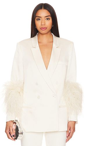 Doubleface Satin Broad Shoulder Blazer W Ostrich in . - size 0 (also in 2, 6, 8) - Lapointe - Modalova