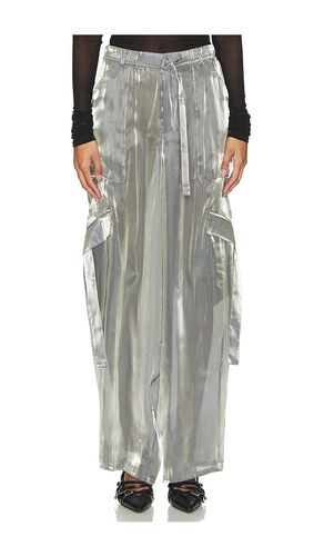 Metallic Utility Pant in Metallic Silver. - size L (also in M, S) - Lapointe - Modalova