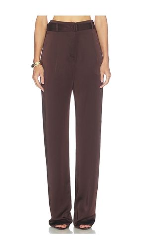 Lightweight Satin High Waisted Belted Pant in . Taglia 0. Also in 2, 4, 6, 8 - LaPointe - Modalova