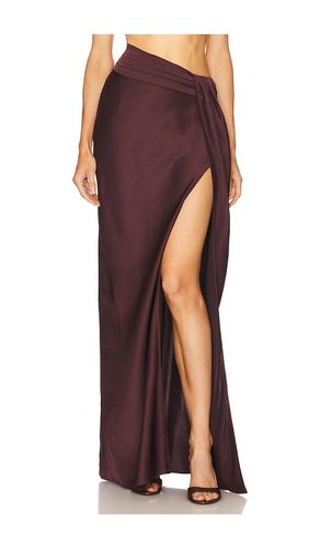Lightweight Satin Asymmetric Maxi Skirt in Wine. - size 0 (also in 4) - Lapointe - Modalova