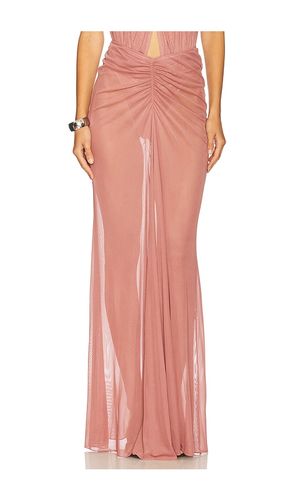 Mesh Ruched Maxi Skirt in Pink. - size M (also in XS) - Lapointe - Modalova