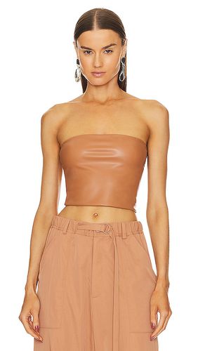 Faux Leather Tube Top in Tan. - size 4 (also in 6) - Lapointe - Modalova