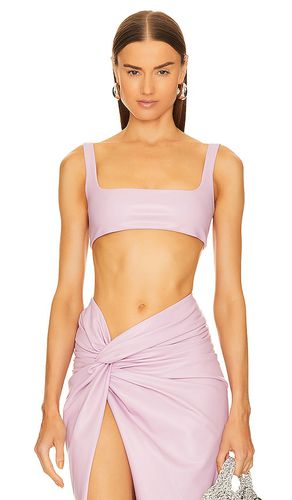 Faux Leather Scoop Bra Top in Lavender. - size 0 (also in 10, 12, 4, 8) - Lapointe - Modalova