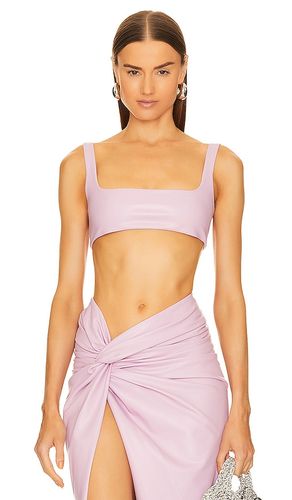 Faux Leather Scoop Bra Top in Lavender. - size 0 (also in 12) - Lapointe - Modalova