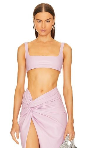 Faux Leather Scoop Bra Top in Lavender. - size 10 (also in 12) - Lapointe - Modalova