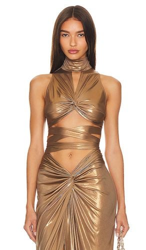 Wrap Bra Top in Metallic Gold. - size 2 (also in 4) - Lapointe - Modalova