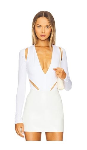 Cut Out V Neck Bodysuit in White. - size L (also in S) - Lapointe - Modalova