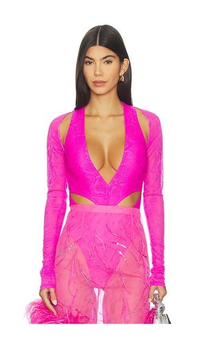 Snake Lace Bodysuit in Pink. - size 0 (also in 00, 2, 4) - Lapointe - Modalova