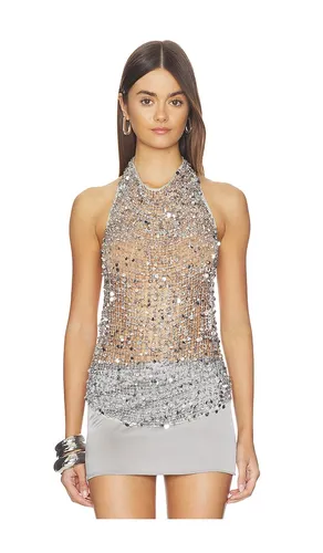 Sequin Halter Neck Top in . Size 0. Also in 4, 6 - LaPointe - Modalova