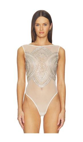 X revolve mosaic embroidered bodysuit in color ,metallic silver size 0 (also in 2, 4, 6) - LaPointe - Modalova