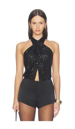 Mini Stretch Sequin Halter Cutout Bodysuit in . Taglia L. Also in M, S, XS - LaPointe - Modalova