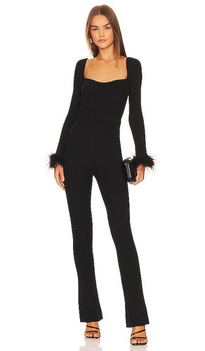 Evana feather jumpsuit en color talla L en - Black. Talla L (también en M, S, XL, XS, XXS) - Lovers and Friends - Modalova