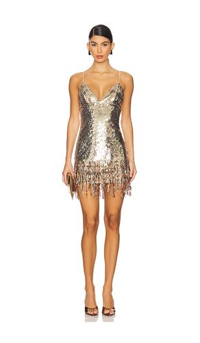 Isabetta Sequin Fringe Mini Dress in Metallic Gold. - size S (also in L) - Lovers and Friends - Modalova